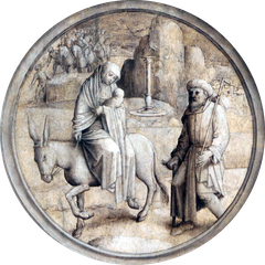 Roundel of the Flight into Egypt, Isenbrant, Church of Our Lady, Bruges.